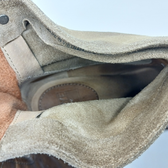 Frye Brown Tessa Short Suede Zippered Bootie - Picture 6 of 15